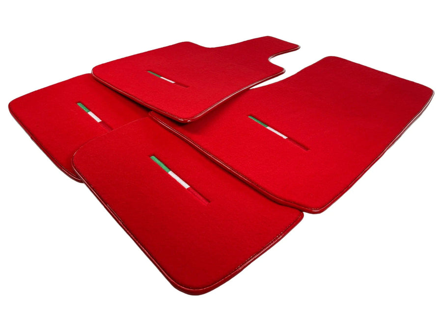 Red Floor Mats For Maserati Levante (2017-2023) Italy Edition - AutoWin