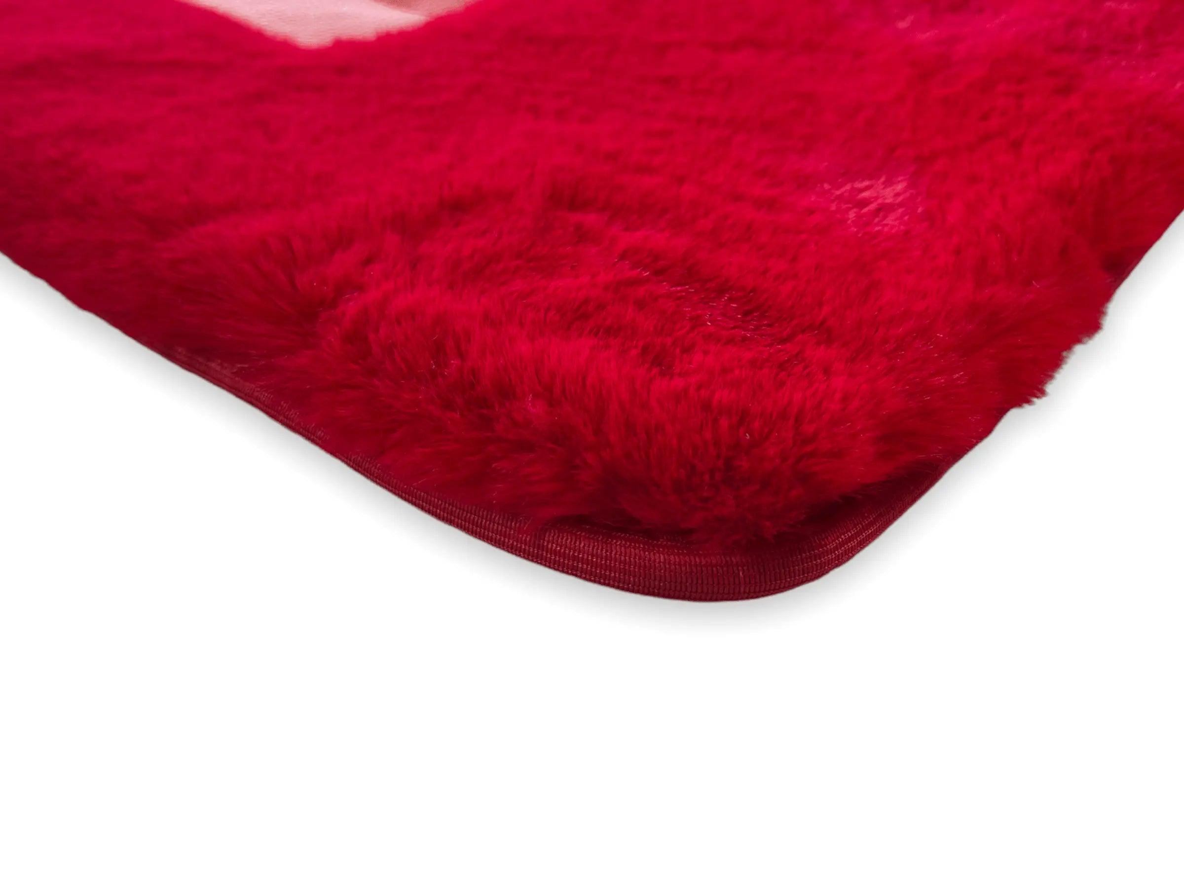 Red Sheepskin Floor Mats For Bentley Bentayga Er56 Design Brand - AutoWin