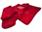 Red Sheepskin Floor Mats For Bentley Bentayga Er56 Design Brand - AutoWin