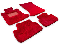 Red Sheepskin Floor Mats For Bentley Flying Spur (2005-2013) Er56 Design Brand - AutoWin