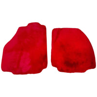 Red Sheepskin Floor Mats for Ferrari 458 Italia (2009-2015)