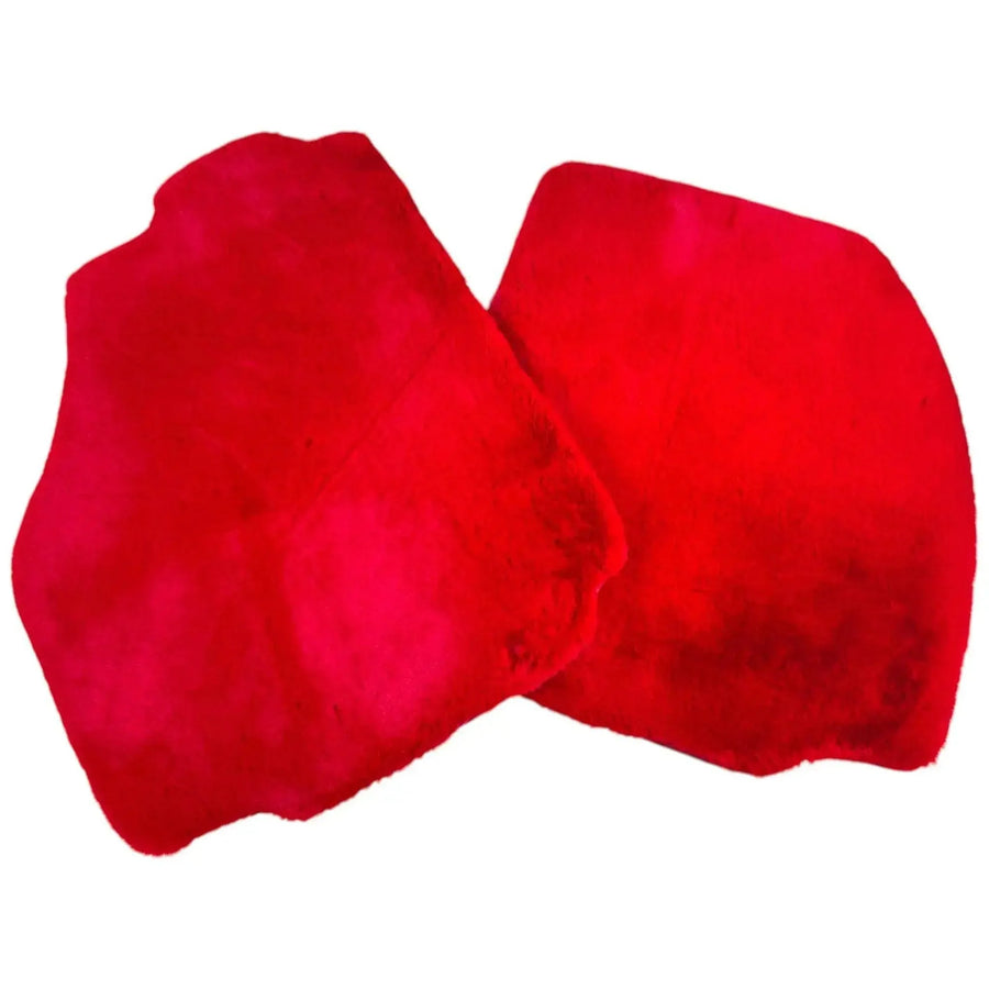 Red Sheepskin Floor Mats for Ferrari 488 Pista Spider (2019-2021)