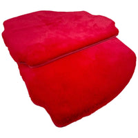Red Sheepskin Floor Mats for Ferrari F8 Tributo (2019-2023)