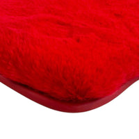 Red Sheepskin Floor Mats for Ferrari F8 Tributo (2019-2023)