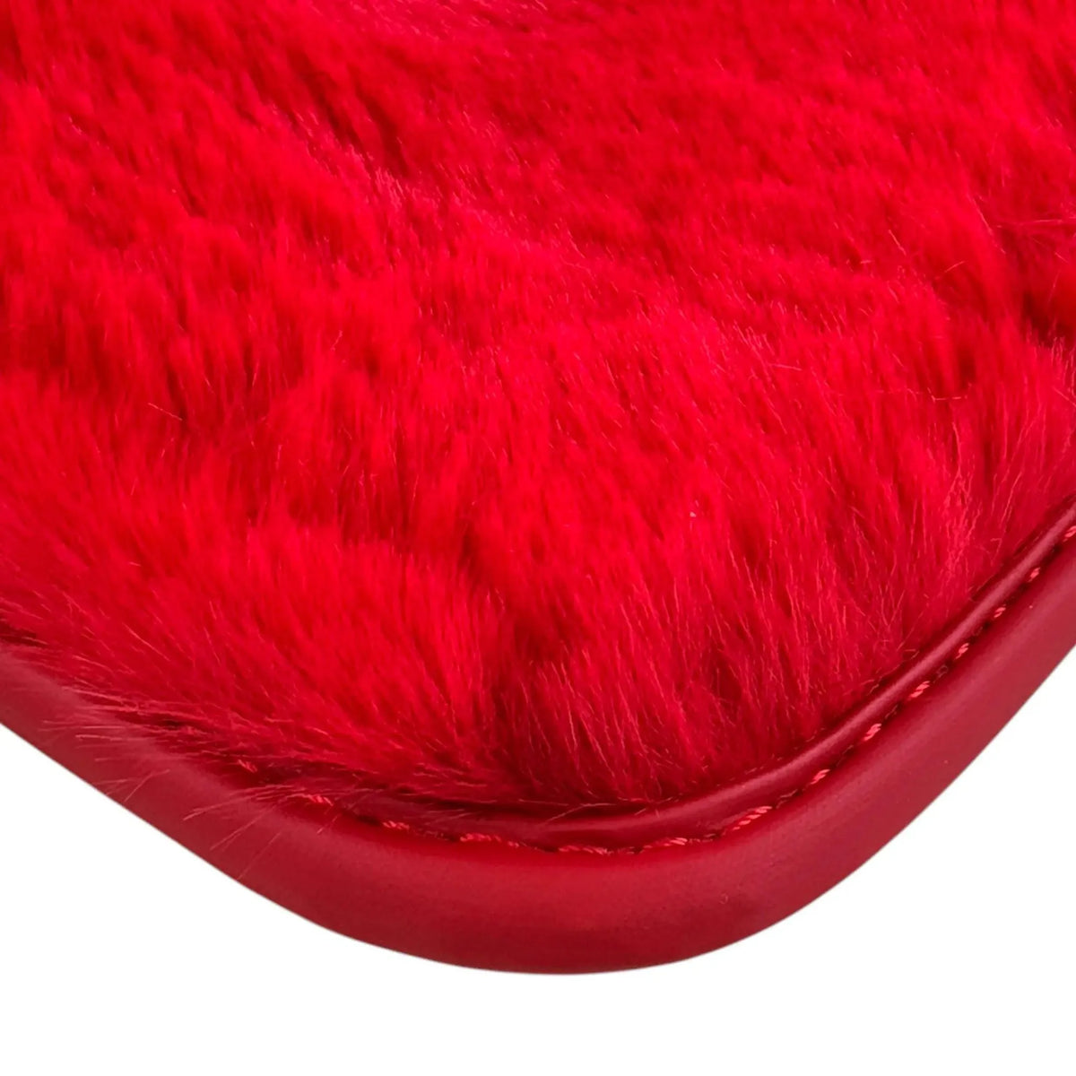 Red Sheepskin Floor Mats for Ferrari Portofino (2018-2023)