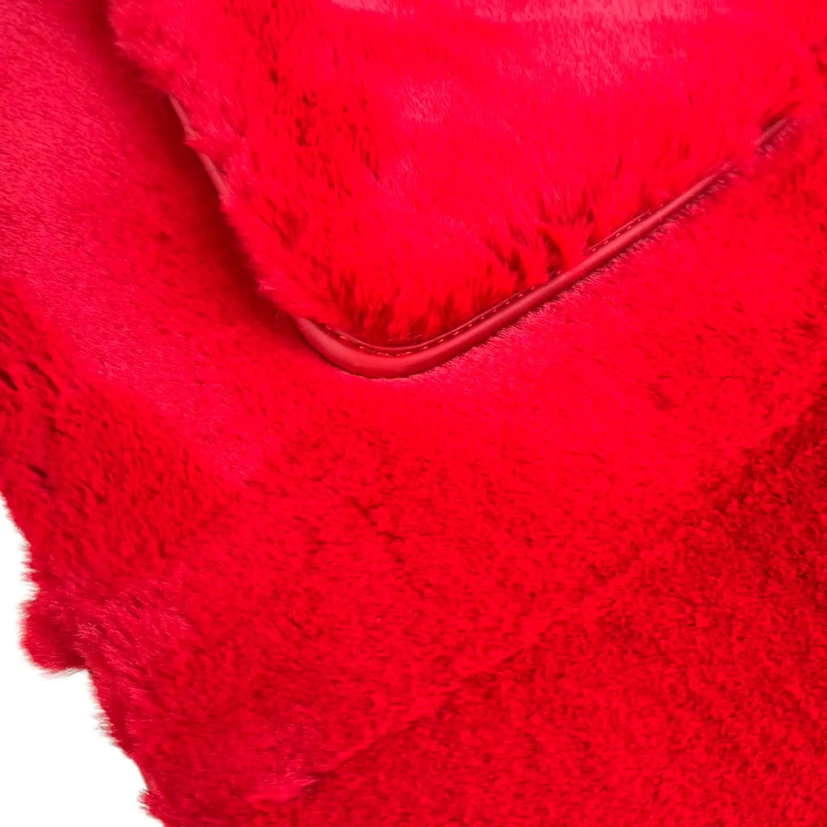 Red Sheepskin Floor Mats for Ferrari Portofino (2018-2023)