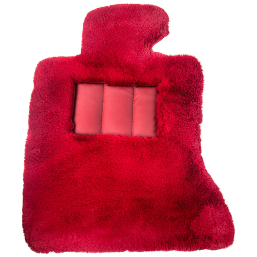 Red Sheepskin Floor Mats For Rolls Royce Ghost Series II (2021-2024) ER56 Design Brand