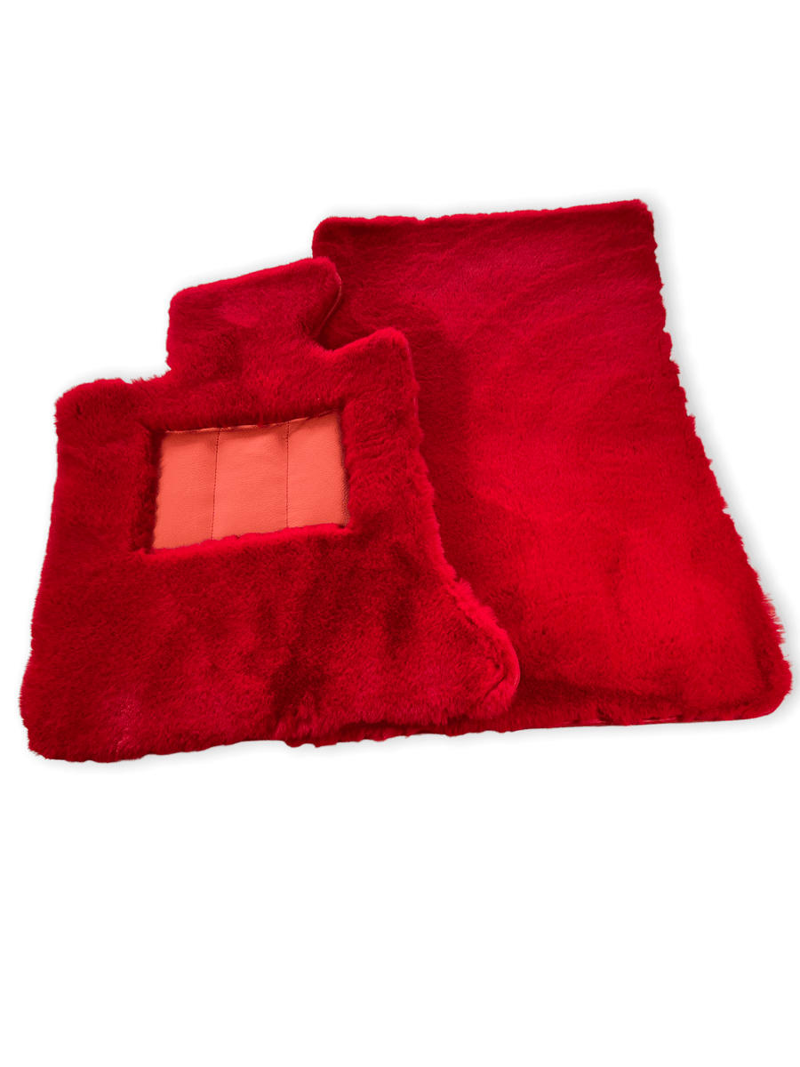Red Sheepskin Floor Mats For Rolls Royce Shadow 1965-1977 Er56 Design Brand - AutoWin