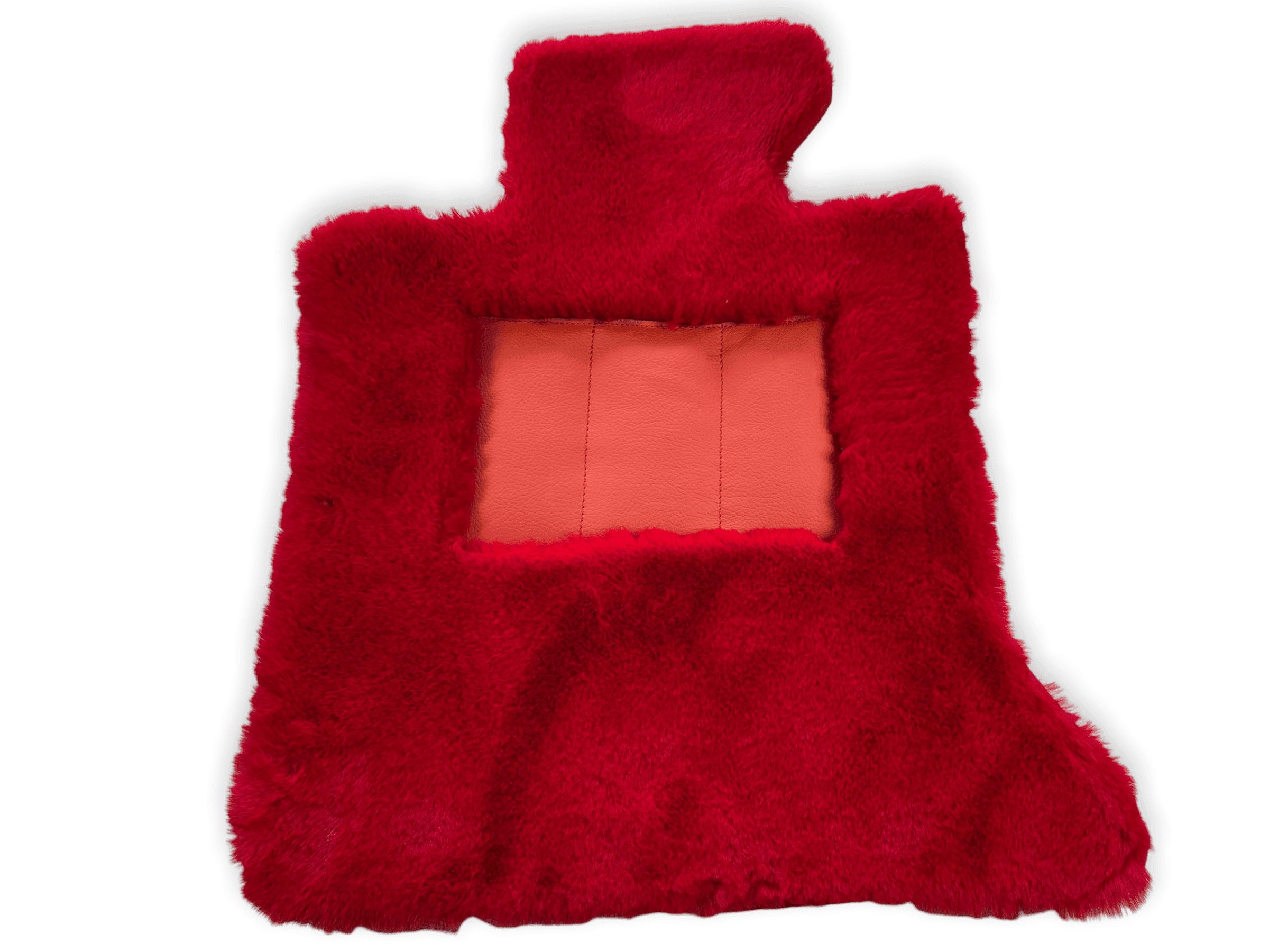 Red Sheepskin Floor Mats for Rolls Royce Spectre (2023-2024) ER56 Design Brand - AutoWin