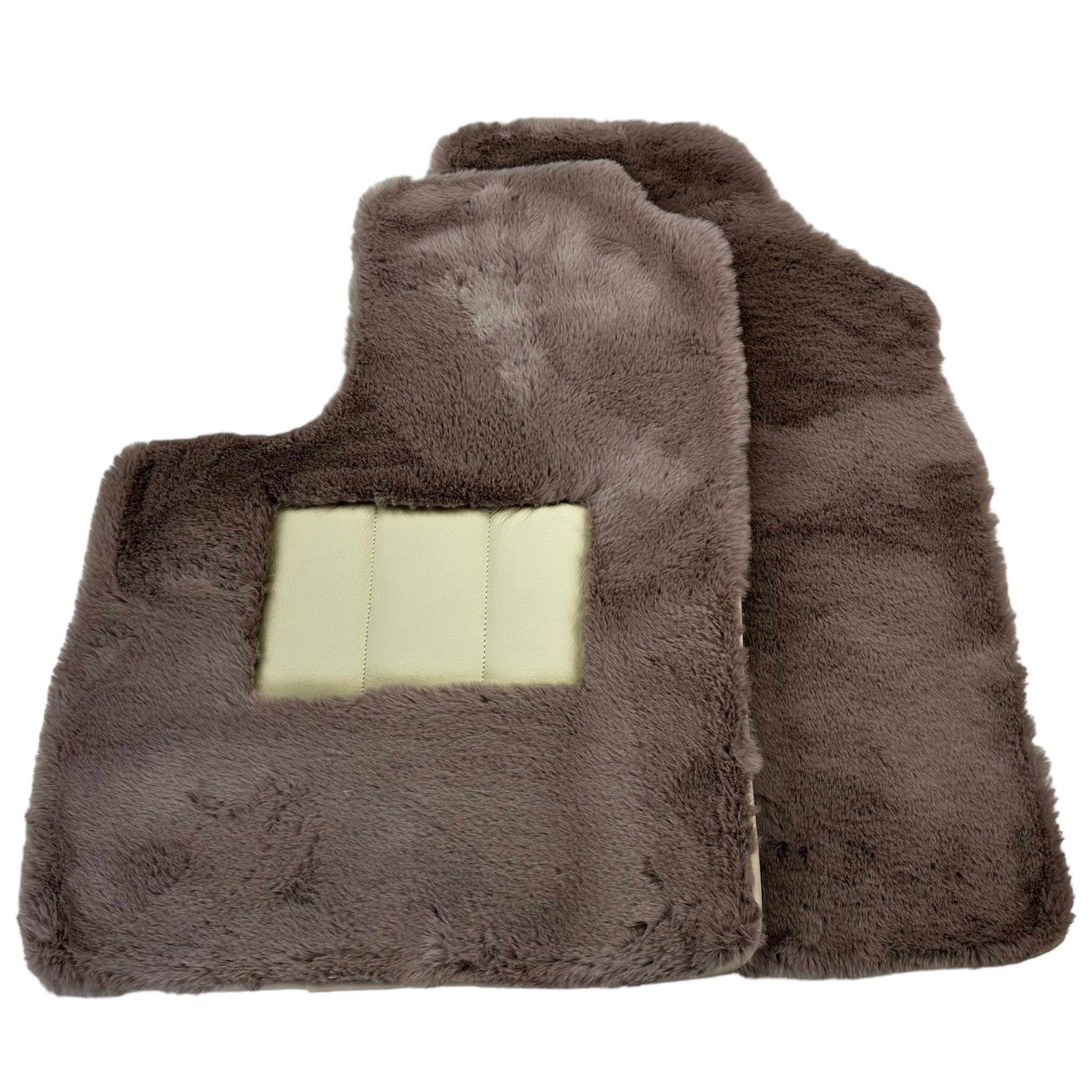 Sheepskin Floor Mats For Bentley Continental GTC (2018-2023) ER56 Design - AutoWin