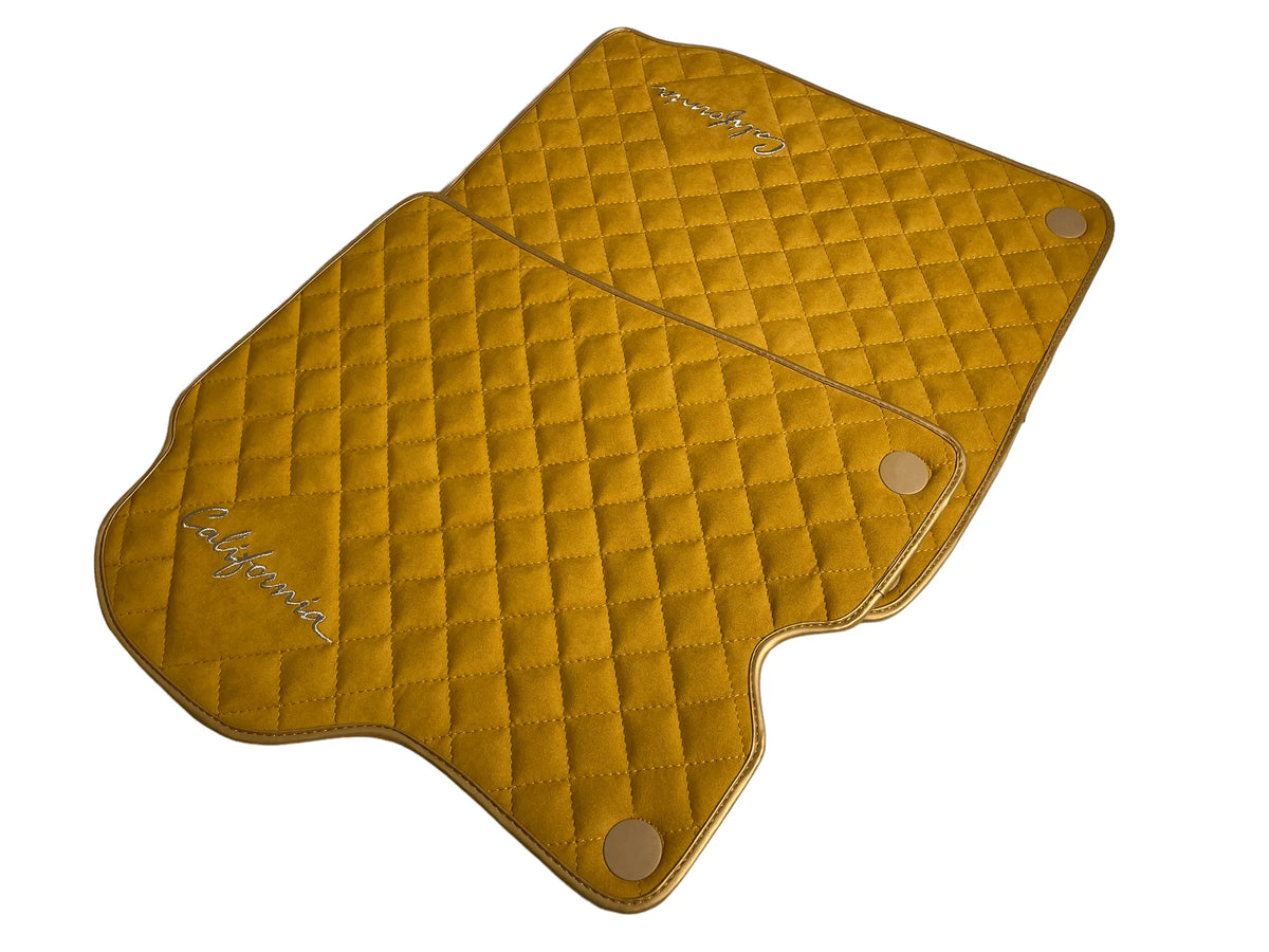 Tan Alcantara Floor Mats For Ferrari California 2008-2014 - AutoWin