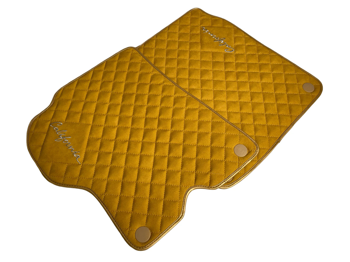 Tan Alcantara Floor Mats For Ferrari California 2008-2014 - AutoWin