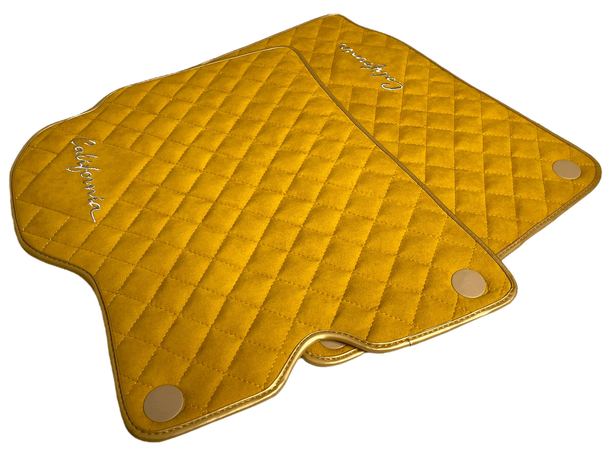 Tan Alcantara Floor Mats For Ferrari California 2008-2014 - AutoWin