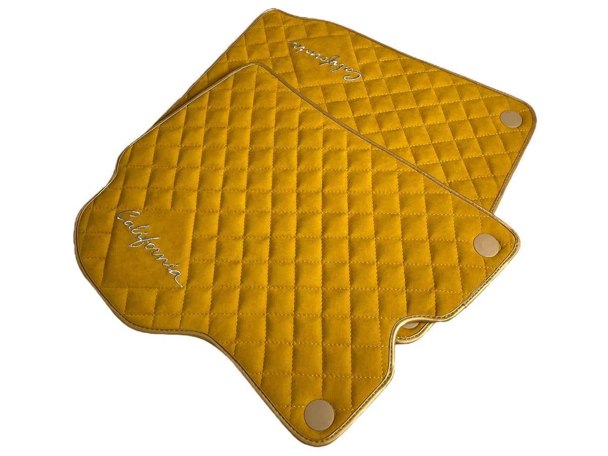 Tan Alcantara Floor Mats For Ferrari California 2008-2014 - AutoWin