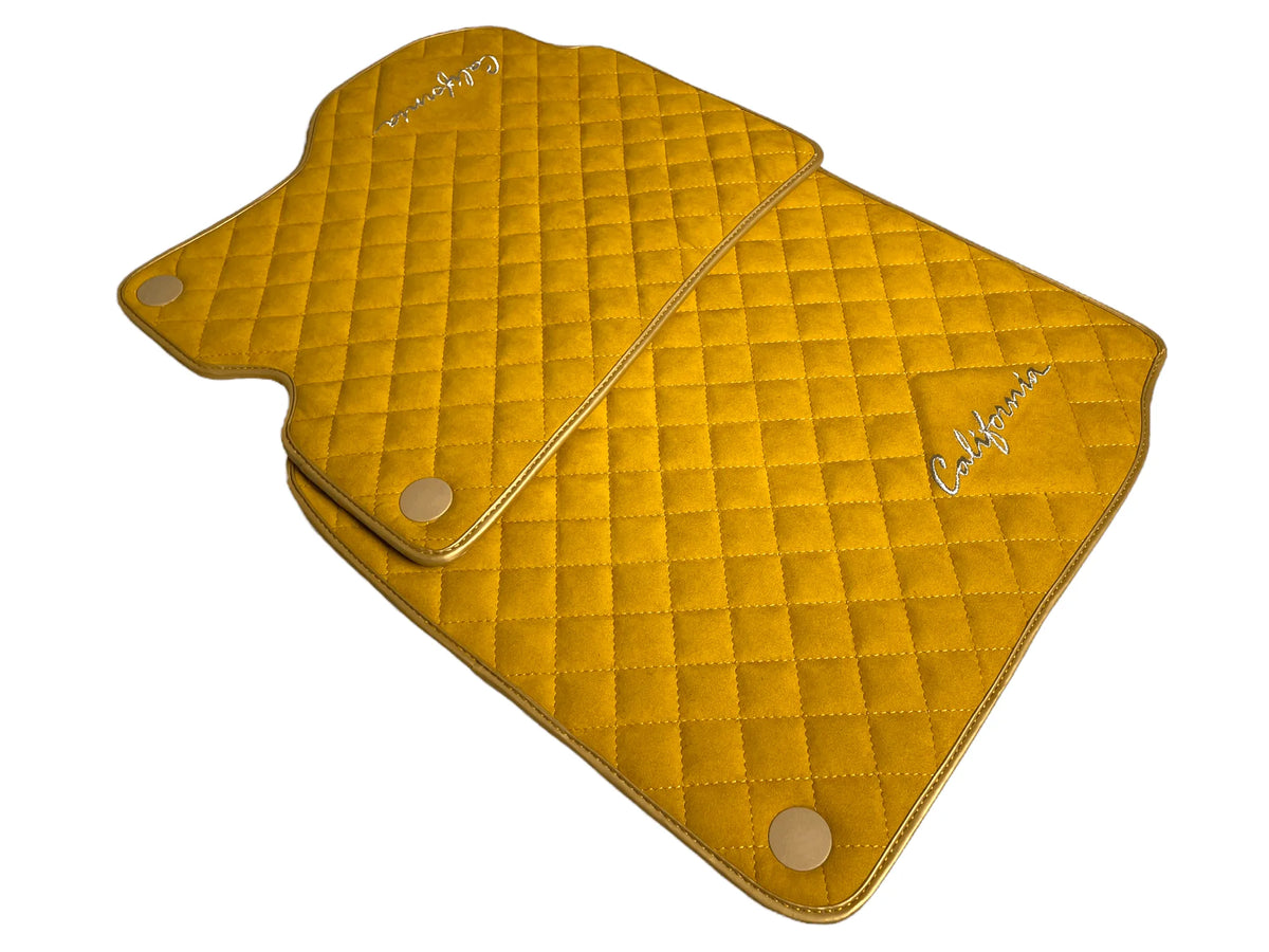 Tan Alcantara Floor Mats For Ferrari California 2008-2014 - AutoWin