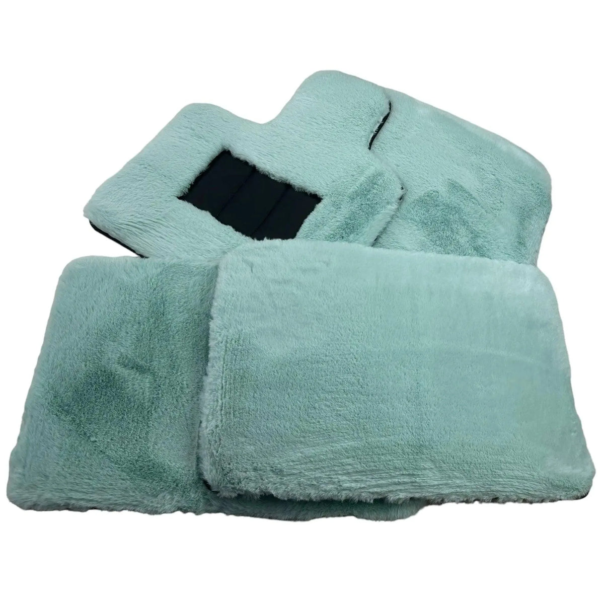 Tiff Blue Sheepskin Floor Mats for Rolls Royce Phantom VIII (2017-2024) ER56 Design Brand
