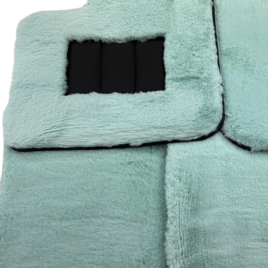 Tiffany Blue Sheepskin Floor Mats For Rolls Royce Cullinan Rr31 2018-2023 Er56 Design Brand - AutoWin