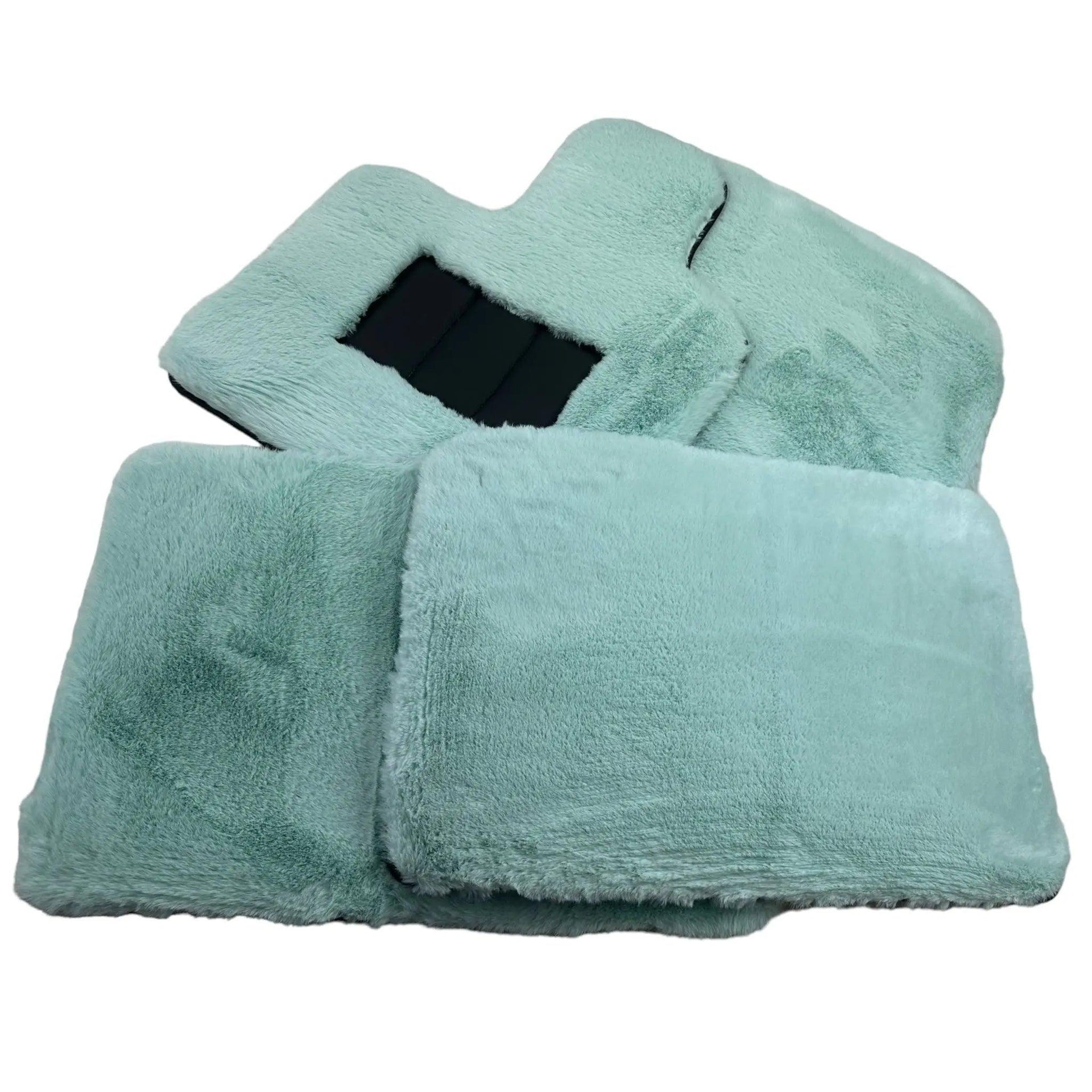 Tiffany Blue Sheepskin Floor Mats For Rolls Royce Cullinan Rr31 2018-2023 Er56 Design Brand - AutoWin