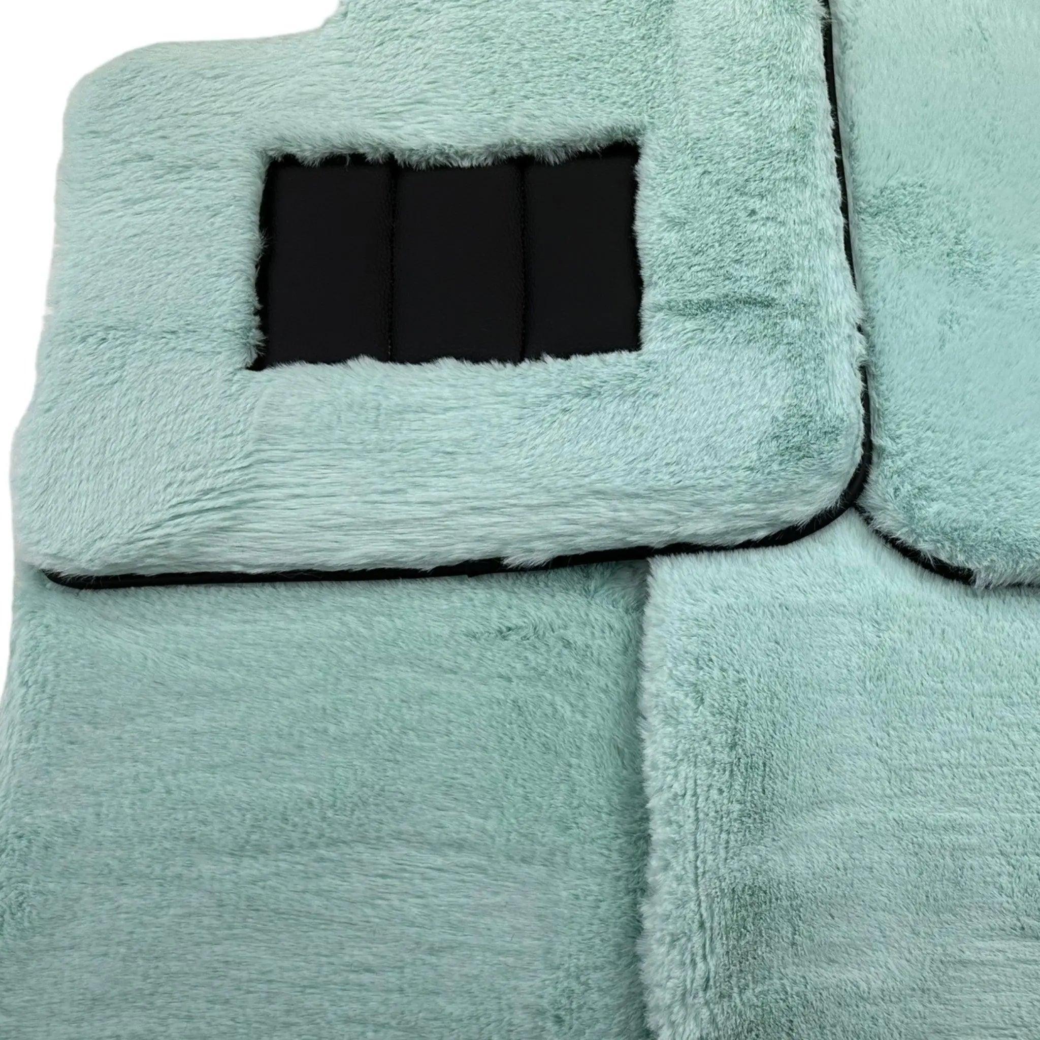 Tiffany Blue Sheepskin Floor Mats For Rolls Royce Dawn Rr6 2016-2023 Er56 Design Brand - AutoWin