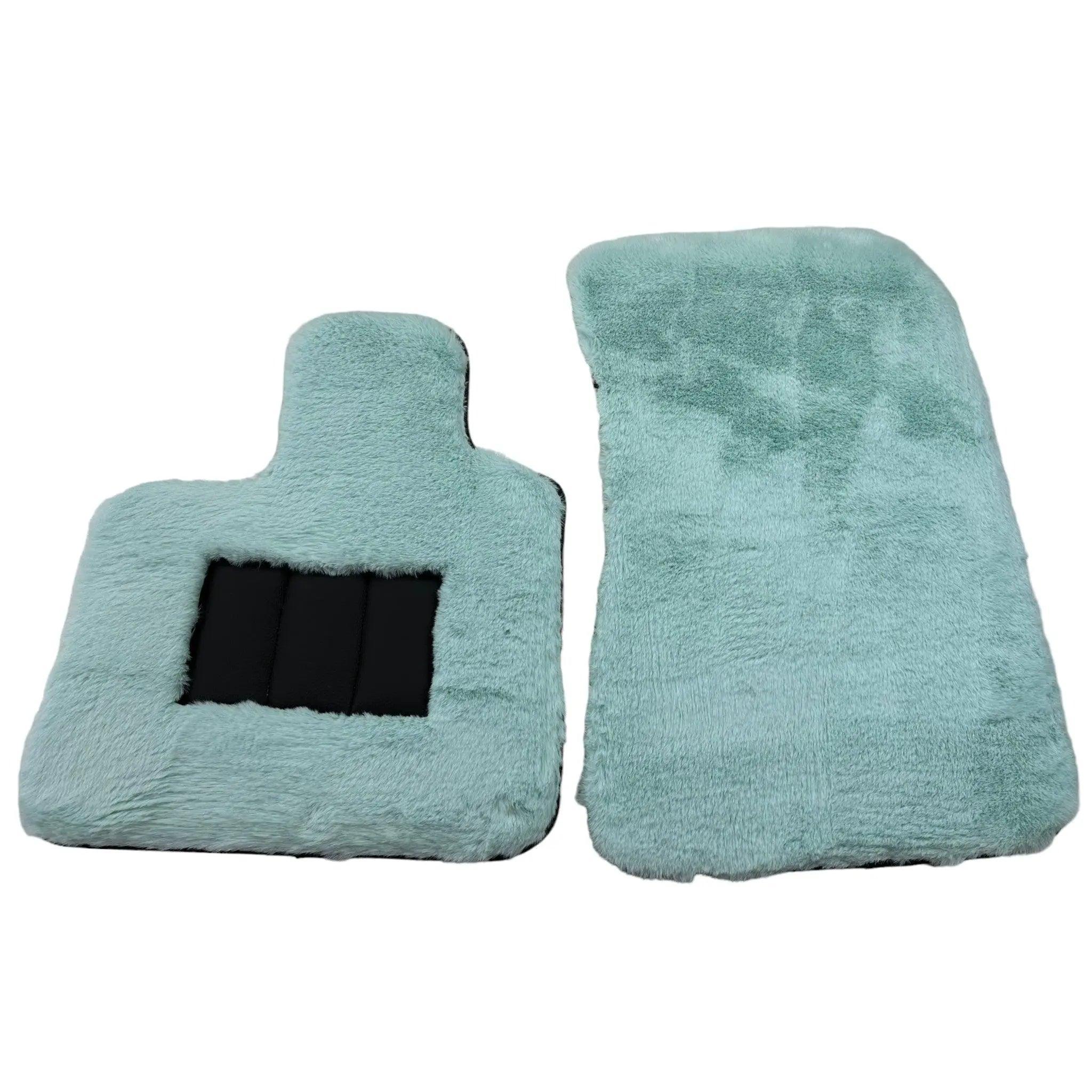 Tiffany Blue Sheepskin Floor Mats For Rolls Royce Dawn Rr6 2016-2023 Er56 Design Brand - AutoWin
