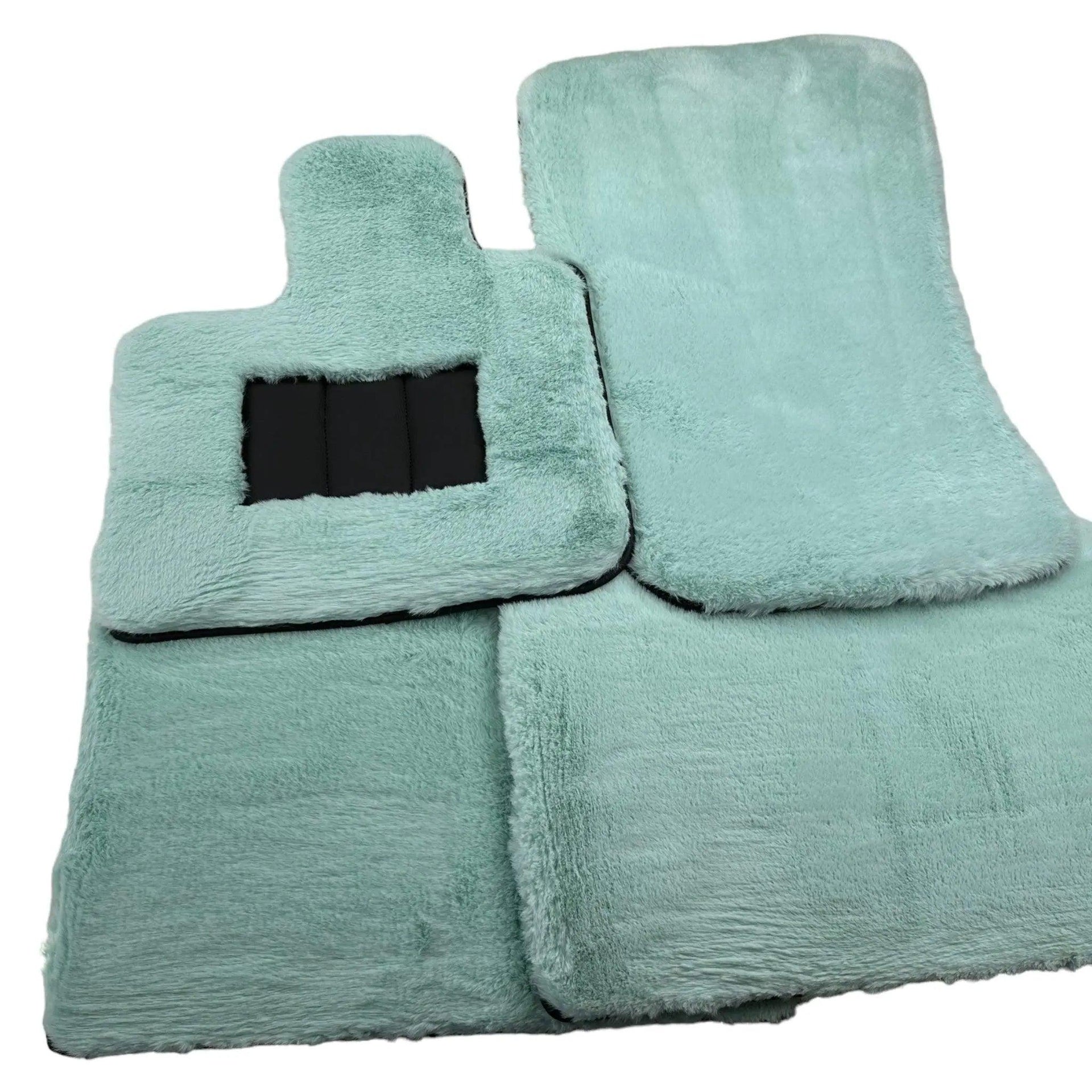 Tiffany Blue Sheepskin Floor Mats For Rolls Royce Phantom Drophead Coupe 2007–2016 Er56 Design Brand - AutoWin