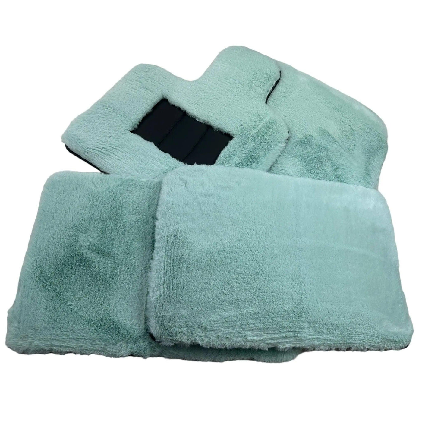 Tiffany Blue Sheepskin Floor Mats For Rolls Royce Shadow 1965-1977 - AutoWin