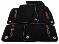 Floor Mats For Lamborghini Urus Black Tailored Orange Edition - Brown