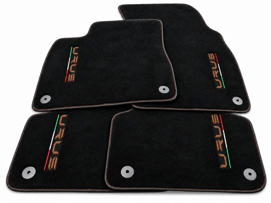 Floor Mats For Lamborghini Urus Black Tailored Orange Edition - Brown
