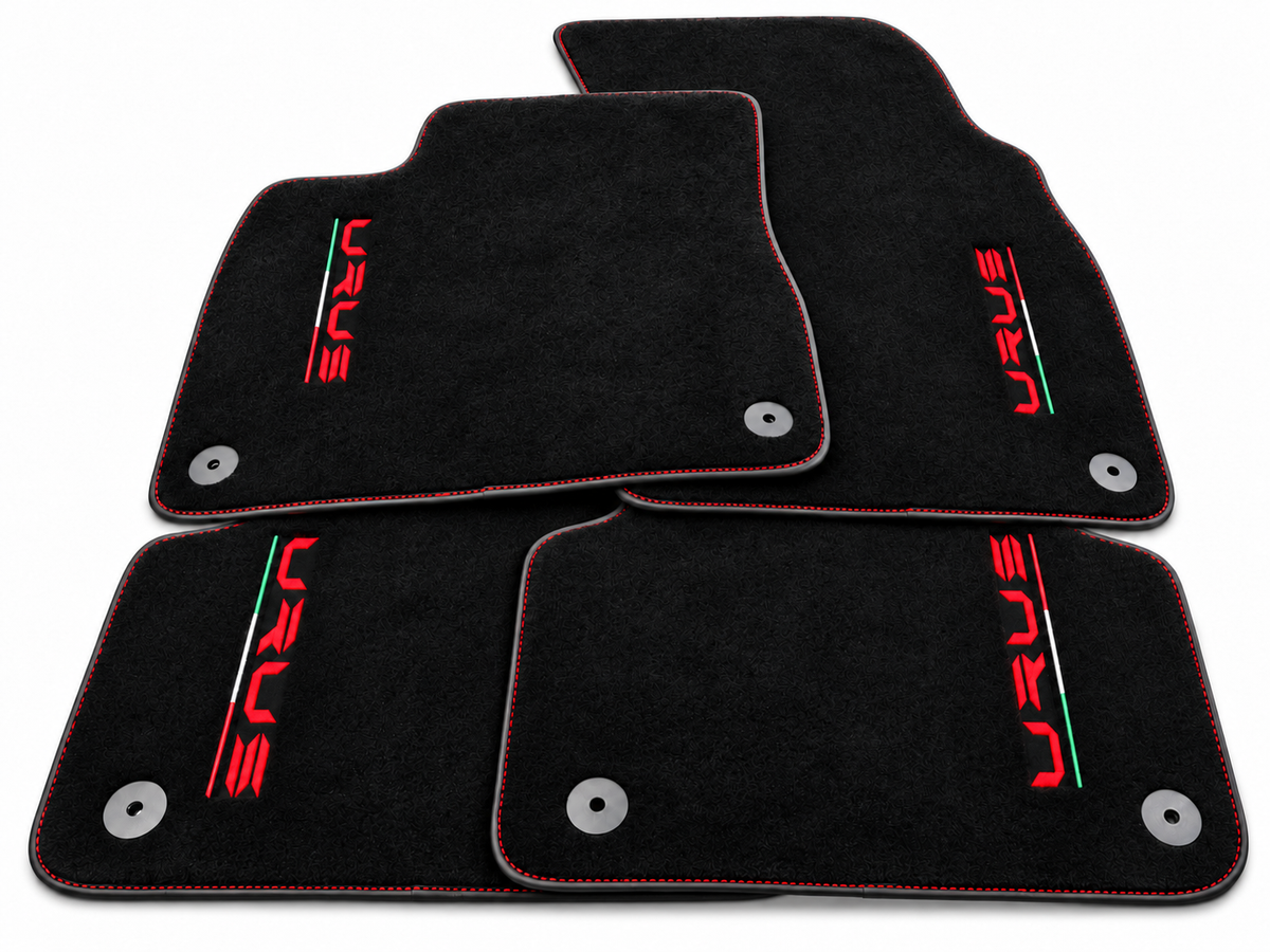 Floor Mats For Lamborghini Urus Black Carpets Yellow Stitching - Red