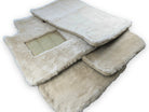 White Sheepskin Floor Mats For Bentley Bentayga Er56 Design Brand - AutoWin