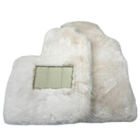 White Sheepskin Floor Mats for Bentley Continental GT (2011–2018) ER56 Design - AutoWin