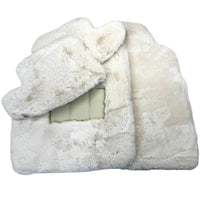 White Sheepskin Floor Mats for Bentley Continental GTC (2011-2018) ER56 Design - AutoWin