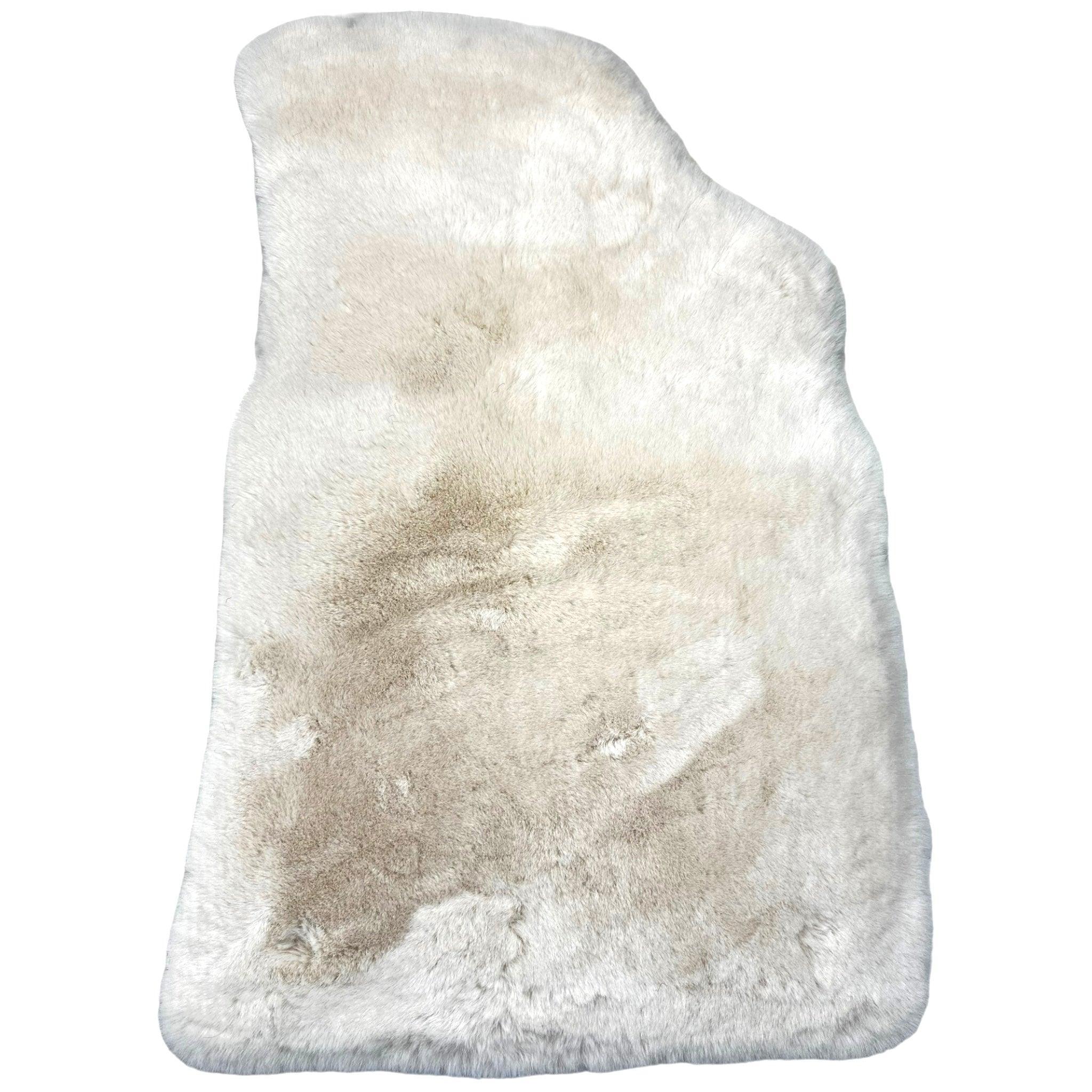 White Sheepskin Floor Mats for Bentley Continental GTC (2018-2023) ER56 Design - AutoWin
