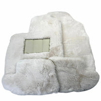 White Sheepskin Floor Mats for Bentley Continental GTC (2018-2023) ER56 Design - AutoWin