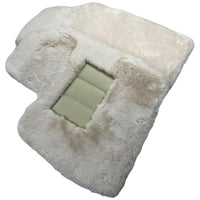 White Sheepskin Floor Mats for Bentley Continental GTC (2018-2023) ER56 Design - AutoWin