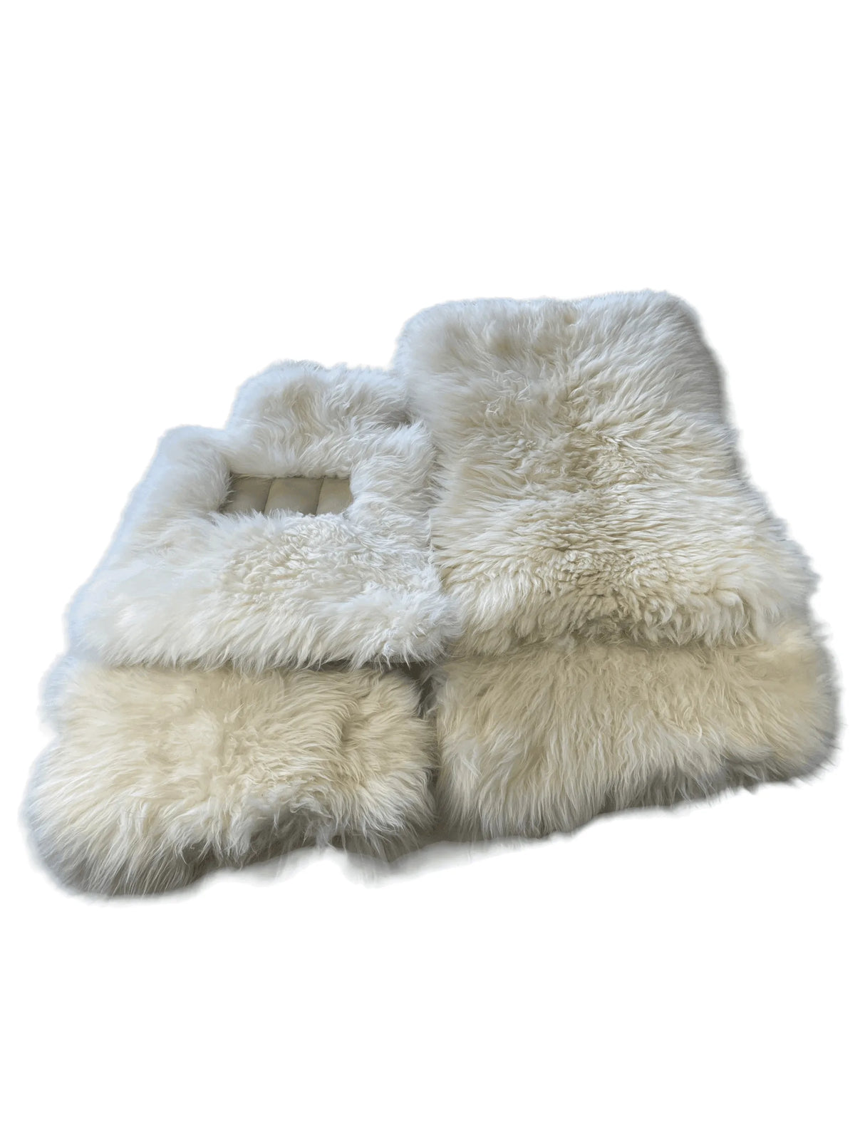 White Sheepskin Floor Mats For Rolls Royce Phantom VIII (2017-2024) ER56 Design Brand - AutoWin