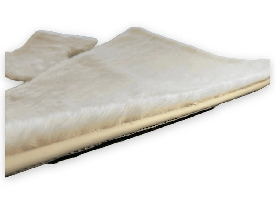 White Sheepskin Floor Mats For Rolls Royce Phantom VIII (2017-2024) ER56 Design Brand