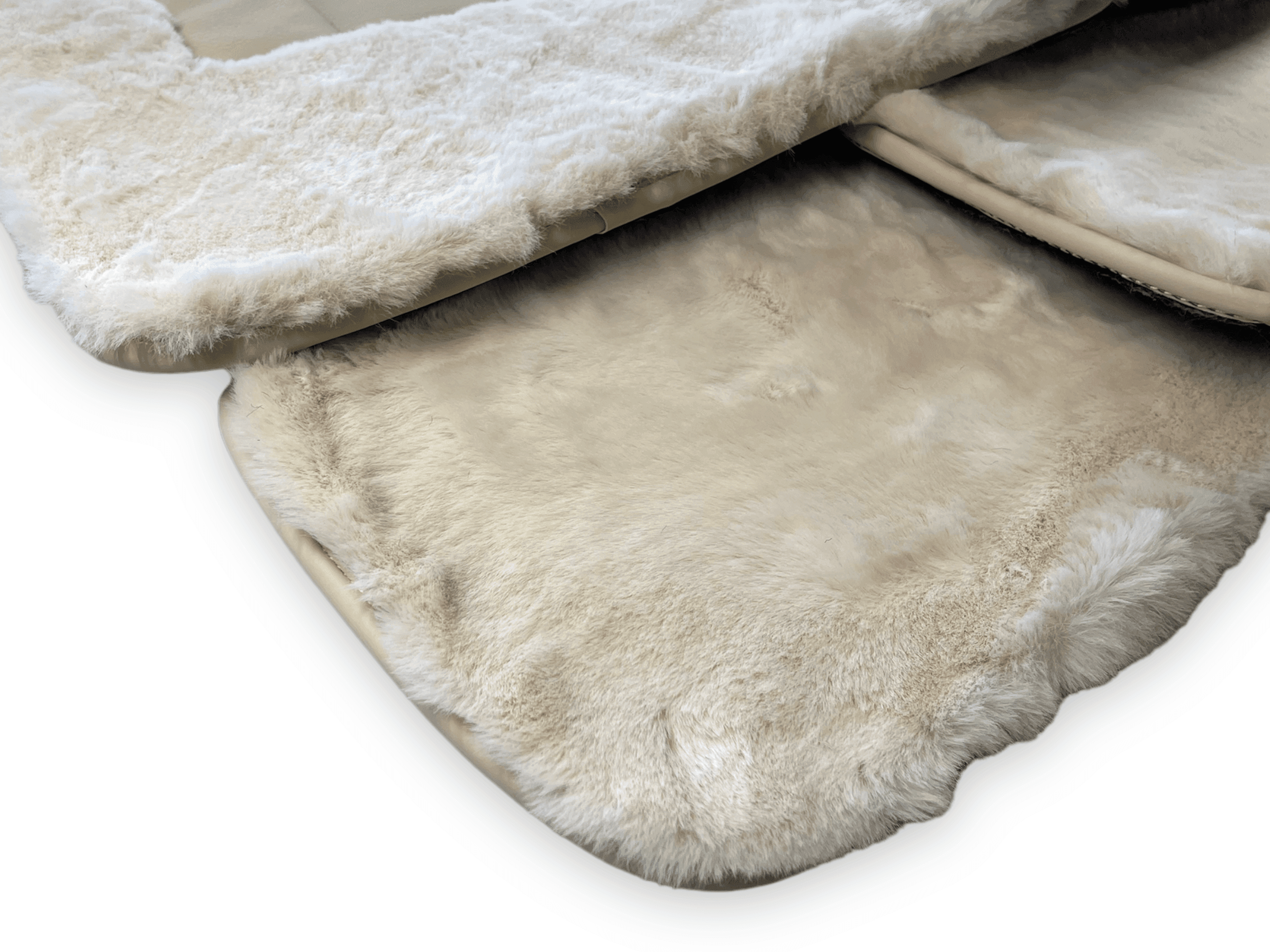White Sheepskin Mats for Rolls Royce Spectre (2023-2024)