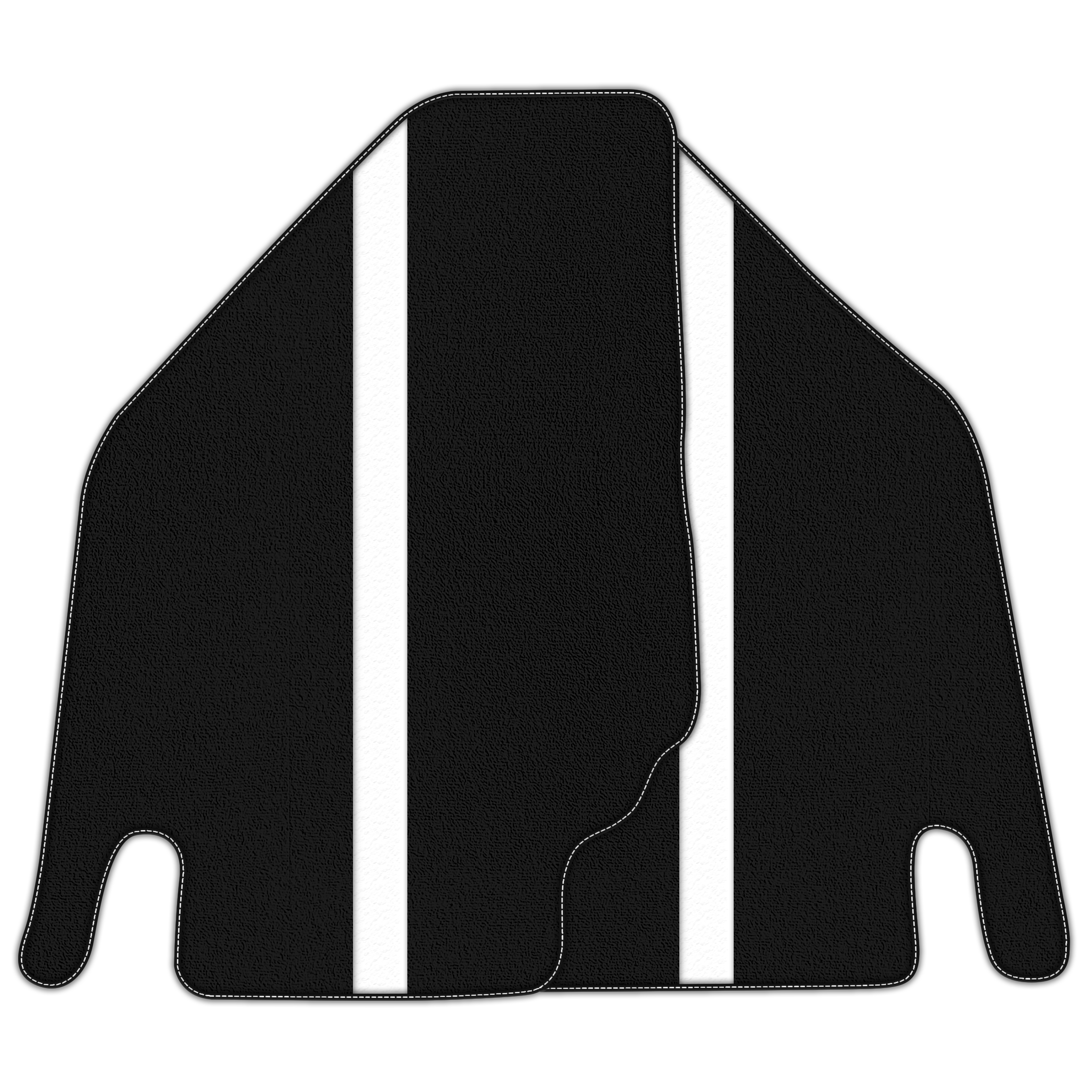 Black Floor Mats with Leather Line for Lamborghini Countach (1974–1990) - Various Colors