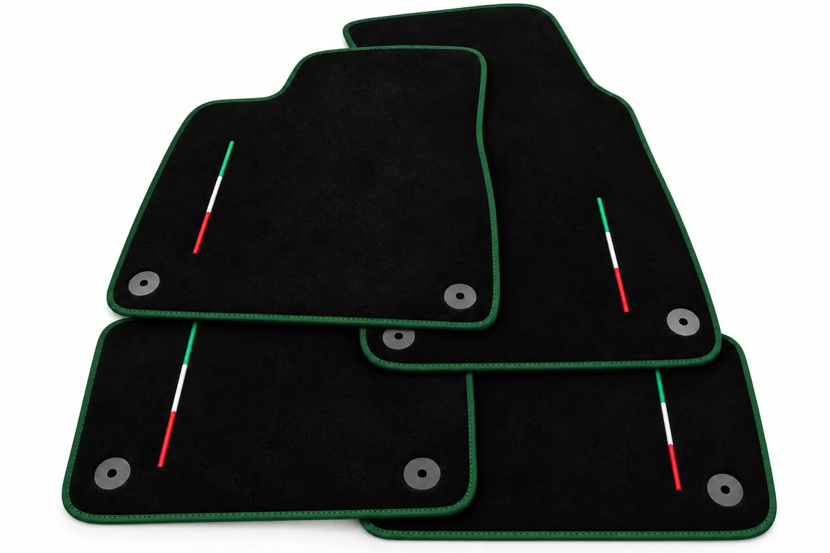 Floor Mats For Lamborghini Urus Black Tailored Yellow Edition Dark Green trim