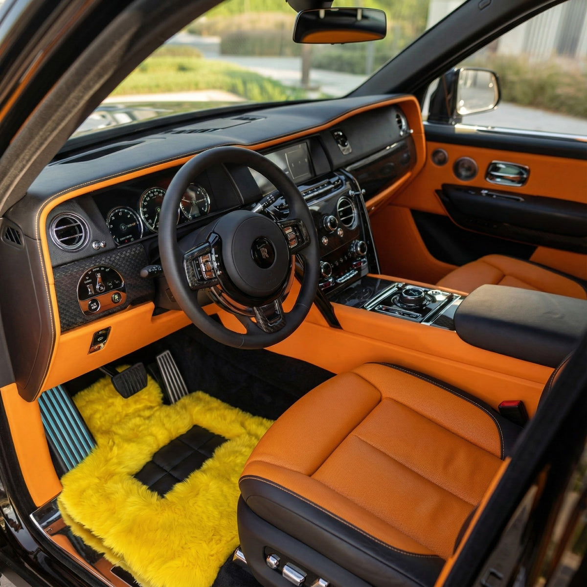 Interior look of floor mats for Rolls Royce Cullinan Rr31 (2018-2025) ER56 Design Brand