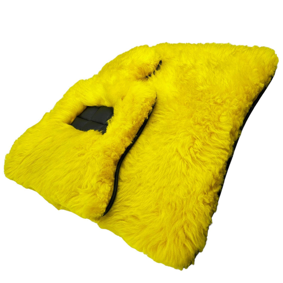 Yellow Sheepskin Floor Mats for Rolls-Royce Spectre (2023-2024) ER56 Design Brand - AutoWin