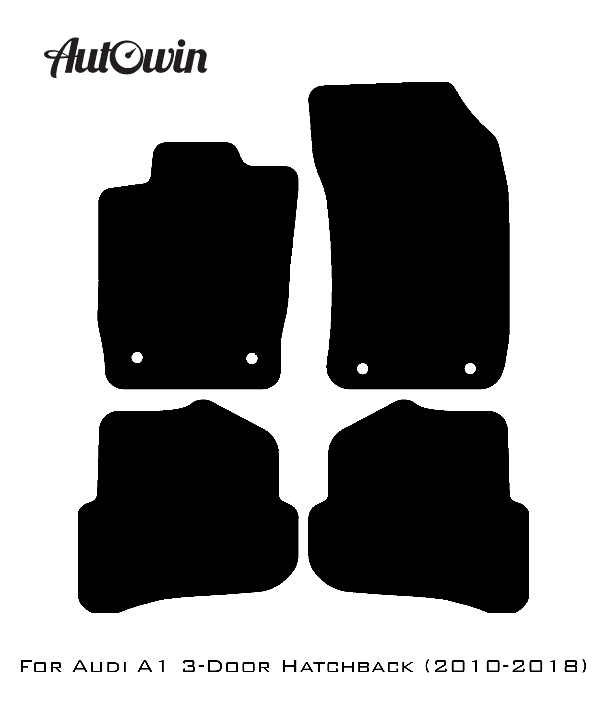 Dark Blue Floor Mats for Audi A1 3-door Hatchback 2010-2018 | ER56 Design - AutoWin