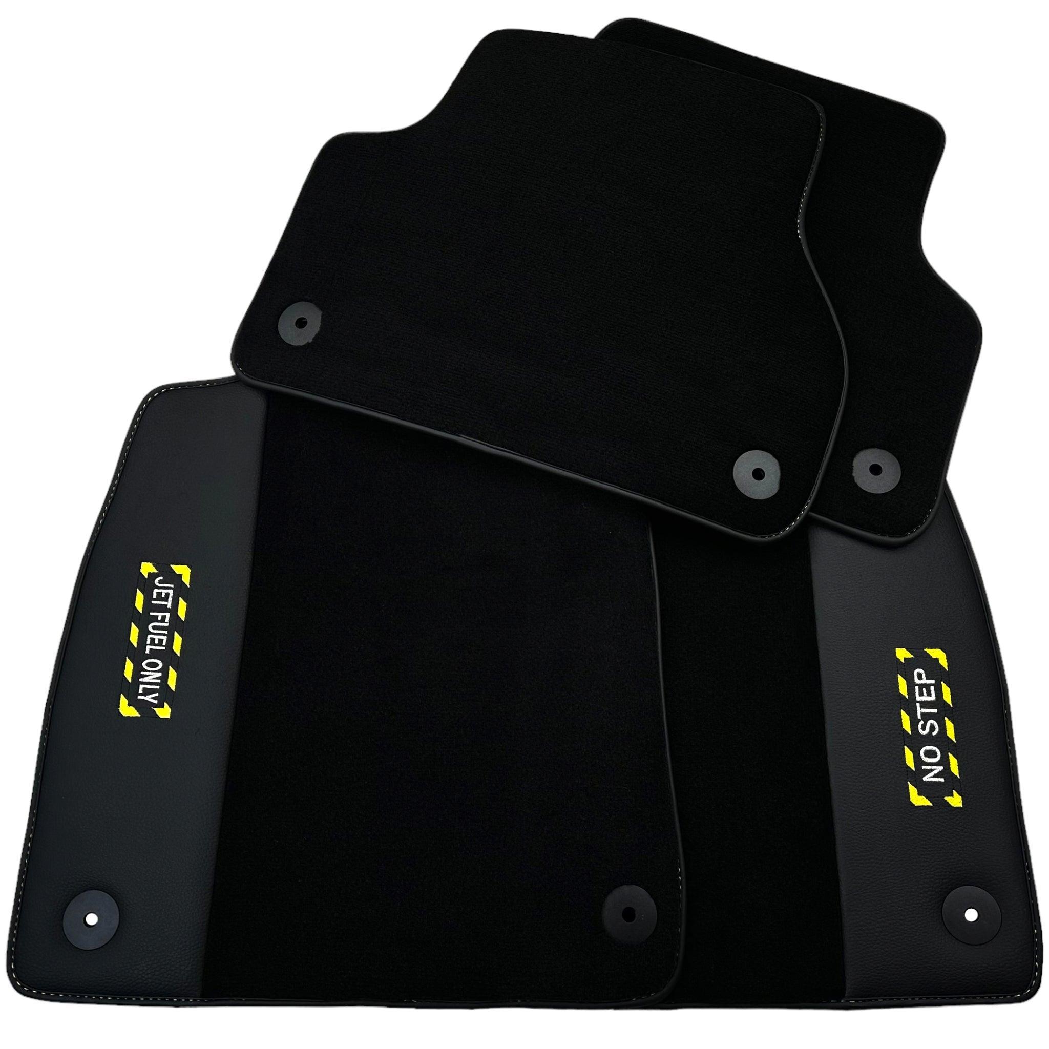 Black Floor Mats for Audi A1 3-door Hatchback 2010-2018 | Fighter Jet Edition - AutoWin