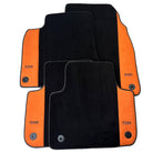 Black Floor Mats for Audi A1 5-door Hatchback 2010-2018 With Orange Alcantara | ER56 Design - AutoWin