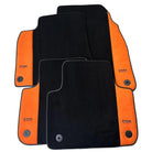 Black Floor Mats for Audi A1 3-door Hatchback 2010-2018 With Orange Alcantara | ER56 Design - AutoWin