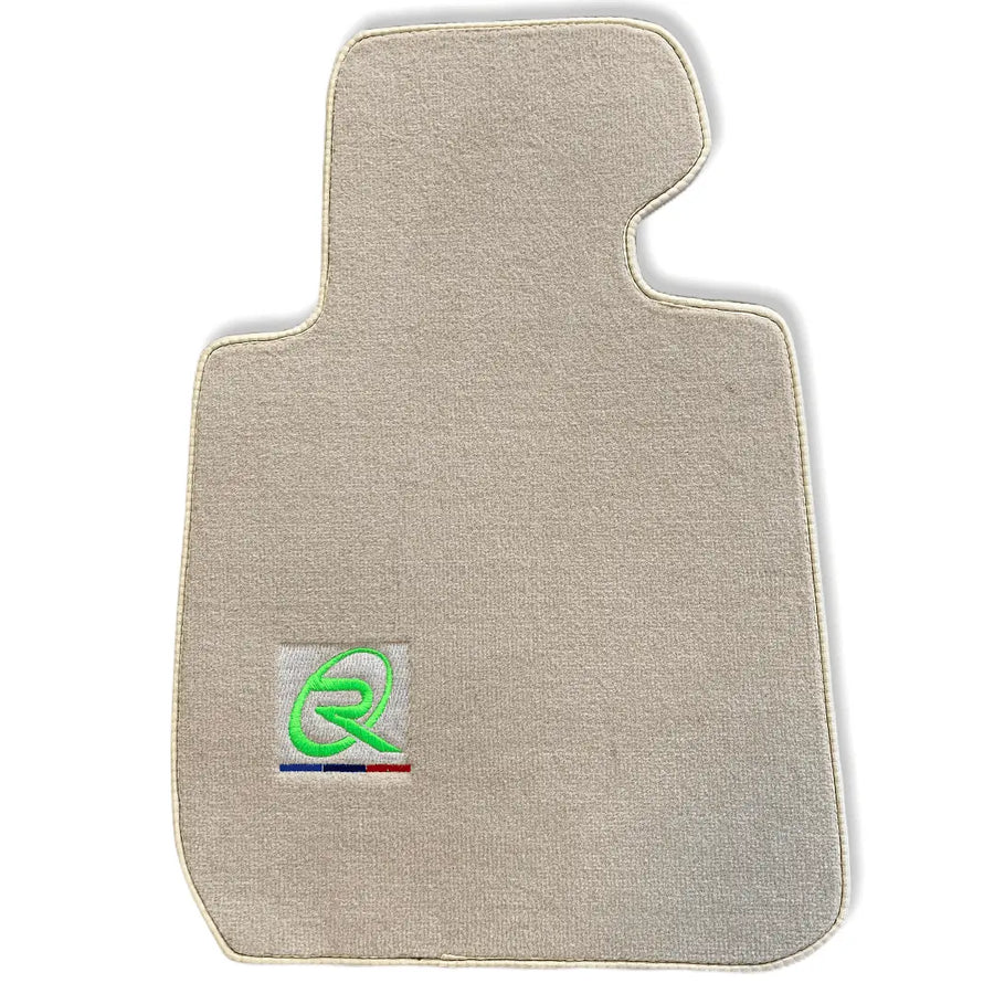 Beige Floor Mats For BMW 3 Series E46 Coupe Brand Tailored Set Perfect Fit Green Collection - AutoWin