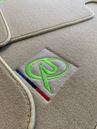 Beige Floor Mats For BMW 7 Series E65 Tailored Set Perfect Fit Green Collection - AutoWin