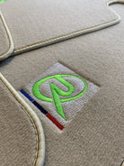 Beige Floor Mats For BMW 7 Series G12 ROVBUT Brand Tailored Set Perfect Fit Green SNIP Collection - AutoWin
