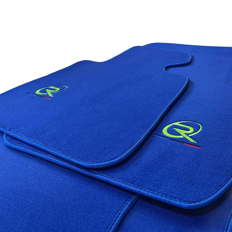 Blue Floor Mats For BMW M4 Series F82 Tailored Set Perfect Fit - AutoWin